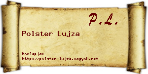 Polster Lujza névjegykártya